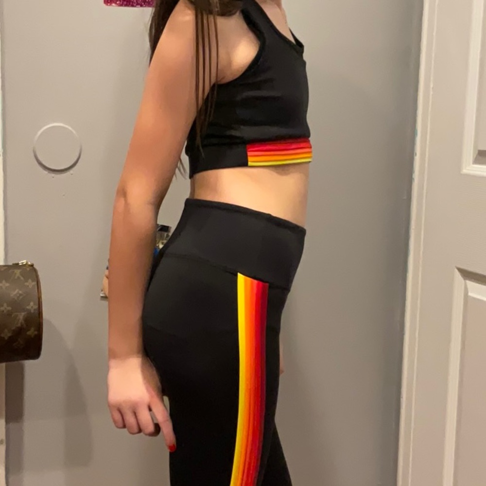 Noli rainbow matching leggings and bra